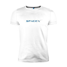 Мужская футболка премиум с принтом SpaceX в Белгороде, 92% хлопок, 8% лайкра | приталенный силуэт, круглый вырез ворота, длина до линии бедра, короткий рукав | 9 | bfr | elon musk | falcon | heavy | день космонавтики | илон маск | космические путешествия | космос | наука | ракета | ракетоноситель | реактивная тяга | фалькон