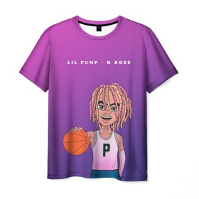 Мужская футболка 3D с принтом Lil Pump D Rose в Белгороде, 100% полиэфир | прямой крой, круглый вырез горловины, длина до линии бедер | hip hop | hiphop | lil pump | mc | rap | газзи гарсия | зачитал | клауд | клауд рэп | лил памп | лили | мс | памп | реп | репер | речитатив | рэп | рэпер | трэп | хип | хип хоп | хипхоп | хоп