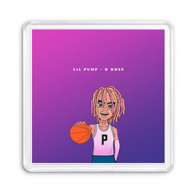 Магнит 55*55 с принтом Lil Pump D Rose в Белгороде, Пластик | Размер: 65*65 мм; Размер печати: 55*55 мм | hip hop | hiphop | lil pump | mc | rap | газзи гарсия | зачитал | клауд | клауд рэп | лил памп | лили | мс | памп | реп | репер | речитатив | рэп | рэпер | трэп | хип | хип хоп | хипхоп | хоп