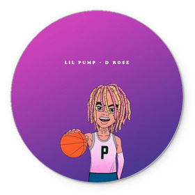 Коврик для мышки круглый с принтом Lil Pump D Rose в Белгороде, резина и полиэстер | круглая форма, изображение наносится на всю лицевую часть | hip hop | hiphop | lil pump | mc | rap | газзи гарсия | зачитал | клауд | клауд рэп | лил памп | лили | мс | памп | реп | репер | речитатив | рэп | рэпер | трэп | хип | хип хоп | хипхоп | хоп