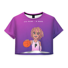 Женская футболка 3D укороченная с принтом Lil Pump D Rose в Белгороде, 100% полиэстер | круглая горловина, длина футболки до линии талии, рукава с отворотами | hip hop | hiphop | lil pump | mc | rap | газзи гарсия | зачитал | клауд | клауд рэп | лил памп | лили | мс | памп | реп | репер | речитатив | рэп | рэпер | трэп | хип | хип хоп | хипхоп | хоп