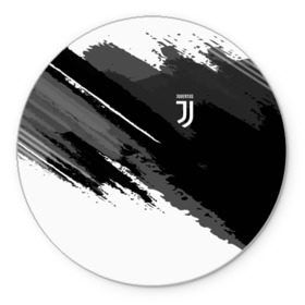 Коврик круглый с принтом FC Juventus Original 2018 в Белгороде, резина и полиэстер | круглая форма, изображение наносится на всю лицевую часть | football | soccer | ювентус