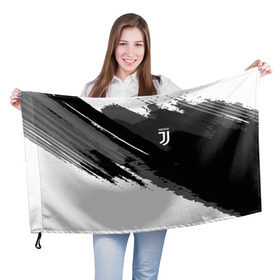 Флаг 3D с принтом FC Juventus Original 2018 в Белгороде, 100% полиэстер | плотность ткани — 95 г/м2, размер — 67 х 109 см. Принт наносится с одной стороны | football | soccer | ювентус