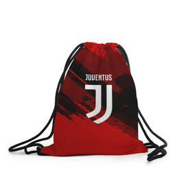 Рюкзак-мешок 3D с принтом JUVENTUS SPORT RED в Белгороде, 100% полиэстер | плотность ткани — 200 г/м2, размер — 35 х 45 см; лямки — толстые шнурки, застежка на шнуровке, без карманов и подкладки | football | soccer | ювентус