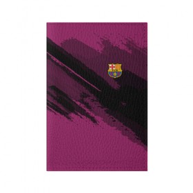 Обложка для паспорта матовая кожа с принтом Barcelona sport в Белгороде, натуральная матовая кожа | размер 19,3 х 13,7 см; прозрачные пластиковые крепления | Тематика изображения на принте: football | soccer | барселона