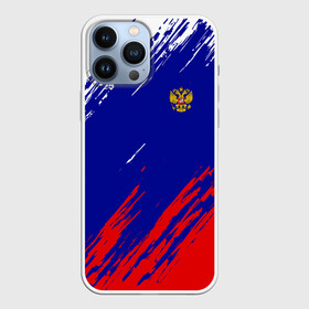 Чехол для iPhone 13 Pro Max с принтом RUSSIA SPORT   РОССИЯ СПОРТ в Белгороде,  |  | russia | белый | болельщик | герб | двуглавый орел | корона | красный | лошадь | модные | надписи | орел | патриот | россия | синий | спорт | спортивные | триколор | униформа | фанат | цвет