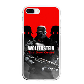 Чехол для iPhone 7Plus/8 Plus матовый с принтом Wolfenstein The New Order в Белгороде, Силикон | Область печати: задняя сторона чехла, без боковых панелей | Тематика изображения на принте: game | вильгельм череп штрассе | вольфенштайн: новый порядок | игра | игрок | молот евы | оружие | уильям бласковиц | шутер