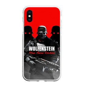 Чехол для iPhone XS Max матовый с принтом Wolfenstein The New Order в Белгороде, Силикон | Область печати: задняя сторона чехла, без боковых панелей | Тематика изображения на принте: game | вильгельм череп штрассе | вольфенштайн: новый порядок | игра | игрок | молот евы | оружие | уильям бласковиц | шутер