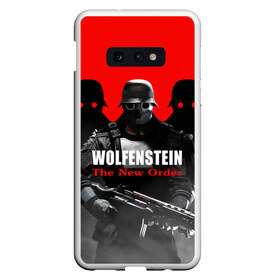 Чехол для Samsung S10E с принтом Wolfenstein The New Order в Белгороде, Силикон | Область печати: задняя сторона чехла, без боковых панелей | Тематика изображения на принте: game | вильгельм череп штрассе | вольфенштайн: новый порядок | игра | игрок | молот евы | оружие | уильям бласковиц | шутер