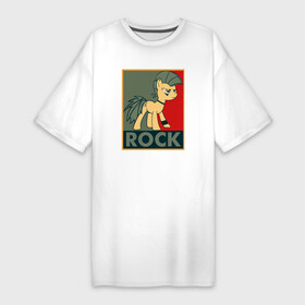 Платье-футболка хлопок с принтом Rock в Белгороде,  |  | my little pony | rock | дружба | мой маленький пони | рок