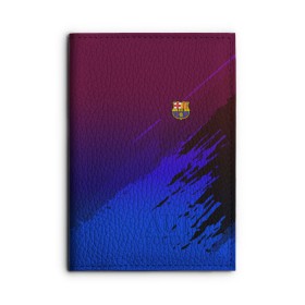 Обложка для автодокументов с принтом FC Barcelona SPORT в Белгороде, натуральная кожа |  размер 19,9*13 см; внутри 4 больших “конверта” для документов и один маленький отдел — туда идеально встанут права | football | soccer | разноцветный