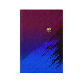 Обложка для паспорта матовая кожа с принтом FC Barcelona SPORT в Белгороде, натуральная матовая кожа | размер 19,3 х 13,7 см; прозрачные пластиковые крепления | Тематика изображения на принте: football | soccer | разноцветный