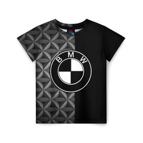 Детская футболка 3D с принтом BMW motorsport в Белгороде, 100% гипоаллергенный полиэфир | прямой крой, круглый вырез горловины, длина до линии бедер, чуть спущенное плечо, ткань немного тянется | Тематика изображения на принте: auto | automobile | bmw | car | автомобиль | бмв