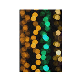 Обложка для паспорта матовая кожа с принтом Festive style в Белгороде, натуральная матовая кожа | размер 19,3 х 13,7 см; прозрачные пластиковые крепления | blurred lights | boke | colorful lights | holiday | боке | красочные огни | ночь | огоньки | праздник | размытые огни | цветные огни