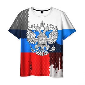 Мужская футболка 3D с принтом Russia Sport 2018 в Белгороде, 100% полиэфир | прямой крой, круглый вырез горловины, длина до линии бедер | 