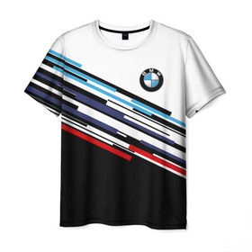 Мужская футболка 3D с принтом BMW BRAND COLOR в Белгороде, 100% полиэфир | прямой крой, круглый вырез горловины, длина до линии бедер | bmw | bmw motorsport | bmw performance | carbon | m | motorsport | performance | sport | бмв | карбон | моторспорт | спорт
