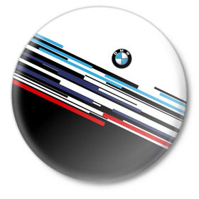 Значок с принтом BMW BRAND COLOR в Белгороде,  металл | круглая форма, металлическая застежка в виде булавки | bmw | bmw motorsport | bmw performance | carbon | m | motorsport | performance | sport | бмв | карбон | моторспорт | спорт