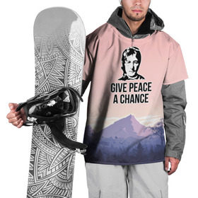 Накидка на куртку 3D с принтом Give Peace a Chance в Белгороде, 100% полиэстер |  | Тематика изображения на принте: битлз | горы | джон леннон | ленон | мир | песня | цитаты | шанс