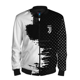 Мужской бомбер 3D с принтом Juventus uniform black 2018 в Белгороде, 100% полиэстер | застегивается на молнию, по бокам два кармана без застежек, по низу бомбера и на воротнике - эластичная резинка | football | soccer | ювентус