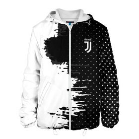 Мужская куртка 3D с принтом Juventus uniform black 2018 в Белгороде, ткань верха — 100% полиэстер, подклад — флис | прямой крой, подол и капюшон оформлены резинкой с фиксаторами, два кармана без застежек по бокам, один большой потайной карман на груди. Карман на груди застегивается на липучку | football | soccer | ювентус