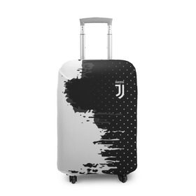 Чехол для чемодана 3D с принтом Juventus uniform black 2018 в Белгороде, 86% полиэфир, 14% спандекс | двустороннее нанесение принта, прорези для ручек и колес | football | soccer | ювентус