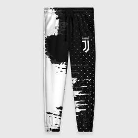 Женские брюки 3D с принтом Juventus uniform black 2018 в Белгороде, полиэстер 100% | прямой крой, два кармана без застежек по бокам, с мягкой трикотажной резинкой на поясе и по низу штанин. В поясе для дополнительного комфорта — широкие завязки | football | soccer | ювентус