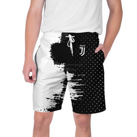 Мужские шорты 3D с принтом Juventus uniform black 2018 в Белгороде,  полиэстер 100% | прямой крой, два кармана без застежек по бокам. Мягкая трикотажная резинка на поясе, внутри которой широкие завязки. Длина чуть выше колен | football | soccer | ювентус