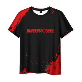 Мужская футболка 3D с принтом RAINBOW SIX SIEGE OUTBREAK в Белгороде, 100% полиэфир | прямой крой, круглый вырез горловины, длина до линии бедер | 