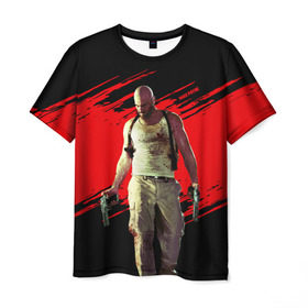 Мужская футболка 3D с принтом Max Payne в Белгороде, 100% полиэфир | прямой крой, круглый вырез горловины, длина до линии бедер | game | gta | max | payne | rockstar | игра | макс | пэйн