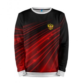 Мужской свитшот 3D с принтом Russia Sport 2018 uniform в Белгороде, 100% полиэстер с мягким внутренним слоем | круглый вырез горловины, мягкая резинка на манжетах и поясе, свободная посадка по фигуре | abstraction | grunge | russia | sport | абстракция | герб | краска | русский | символика рф | спорт | спортивный | триколор | униформа | форма | я русский