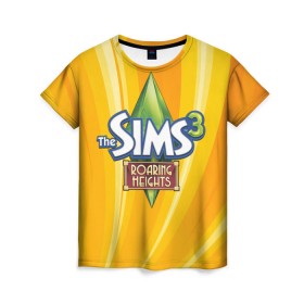 Женская футболка 3D с принтом The Sims в Белгороде, 100% полиэфир ( синтетическое хлопкоподобное полотно) | прямой крой, круглый вырез горловины, длина до линии бедер | игра | онлайн | симс | симулятор