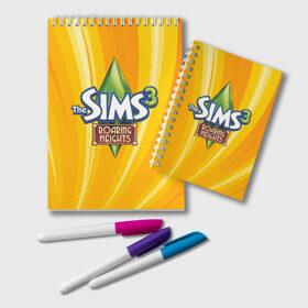Блокнот с принтом The Sims в Белгороде, 100% бумага | 48 листов, плотность листов — 60 г/м2, плотность картонной обложки — 250 г/м2. Листы скреплены удобной пружинной спиралью. Цвет линий — светло-серый
 | Тематика изображения на принте: игра | онлайн | симс | симулятор