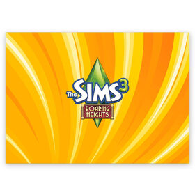 Поздравительная открытка с принтом The Sims в Белгороде, 100% бумага | плотность бумаги 280 г/м2, матовая, на обратной стороне линовка и место для марки
 | Тематика изображения на принте: игра | онлайн | симс | симулятор