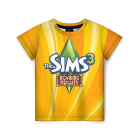 Детская футболка 3D с принтом The Sims в Белгороде, 100% гипоаллергенный полиэфир | прямой крой, круглый вырез горловины, длина до линии бедер, чуть спущенное плечо, ткань немного тянется | игра | онлайн | симс | симулятор