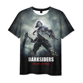 Мужская футболка 3D с принтом Darksiders: Wrath of War в Белгороде, 100% полиэфир | прямой крой, круглый вырез горловины, длина до линии бедер | Тематика изображения на принте: 