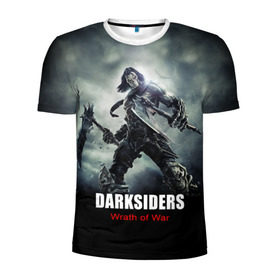 Мужская футболка 3D спортивная с принтом Darksiders: Wrath of War в Белгороде, 100% полиэстер с улучшенными характеристиками | приталенный силуэт, круглая горловина, широкие плечи, сужается к линии бедра | Тематика изображения на принте: 