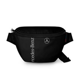 Поясная сумка 3D с принтом Mercedes-Benz в Белгороде, 100% полиэстер | плотная ткань, ремень с регулируемой длиной, внутри несколько карманов для мелочей, основное отделение и карман с обратной стороны сумки застегиваются на молнию | benz | mercedes | mercedes benz | бенц | мерс | мерседес
