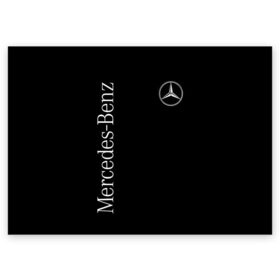 Поздравительная открытка с принтом Mercedes-Benz в Белгороде, 100% бумага | плотность бумаги 280 г/м2, матовая, на обратной стороне линовка и место для марки
 | benz | mercedes | mercedes benz | бенц | мерс | мерседес