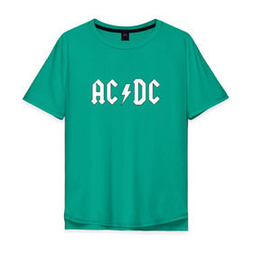 Мужская футболка хлопок Oversize с принтом AC/DC в Белгороде, 100% хлопок | свободный крой, круглый ворот, “спинка” длиннее передней части | Тематика изображения на принте: ac dc | acdc | high voltage | ангус | металл | рок | фсвс | эй си ди си | эйсидиси | янг