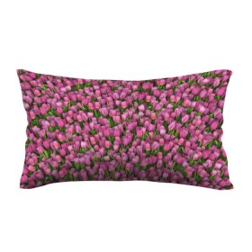Подушка 3D антистресс с принтом Розовые тюльпаны в Белгороде, наволочка — 100% полиэстер, наполнитель — вспененный полистирол | состоит из подушки и наволочки на молнии | 