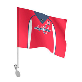 Флаг для автомобиля с принтом Ovechkin Washington Capitals Red в Белгороде, 100% полиэстер | Размер: 30*21 см | овечкин | ови