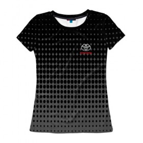 Женская футболка 3D с принтом TOYOTA SPORT в Белгороде, 100% полиэфир ( синтетическое хлопкоподобное полотно) | прямой крой, круглый вырез горловины, длина до линии бедер | auto | toyota | авто | автомобиль | автомобильные | бренд | марка | машины | тойота