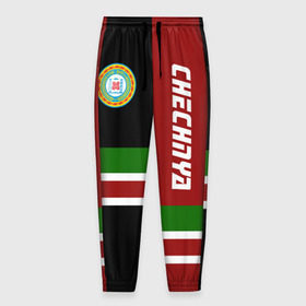 Мужские брюки 3D с принтом CHECHNYA (Чечня) в Белгороде, 100% полиэстер | манжеты по низу, эластичный пояс регулируется шнурком, по бокам два кармана без застежек, внутренняя часть кармана из мелкой сетки | chechnya | грозный | кавказ | кавказец | кадыров | республика | северный | флаг | чех | чечен | чеченец | чеченка | чеченская | чечня