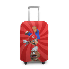 Чехол для чемодана 3D с принтом Super Mario в Белгороде, 86% полиэфир, 14% спандекс | двустороннее нанесение принта, прорези для ручек и колес | nintendo | марио | нинтендо