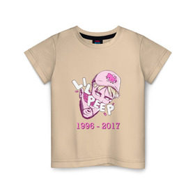 Детская футболка хлопок с принтом LiL PEEP в Белгороде, 100% хлопок | круглый вырез горловины, полуприлегающий силуэт, длина до линии бедер | лил пип