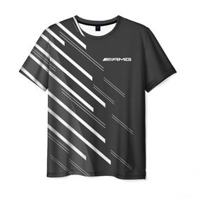 Мужская футболка 3D с принтом AMG SPORT в Белгороде, 100% полиэфир | прямой крой, круглый вырез горловины, длина до линии бедер | mercedes | марка | машины | мерседес