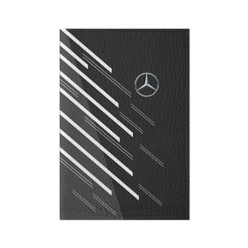 Обложка для паспорта матовая кожа с принтом MERCEDES BENZ SPORT в Белгороде, натуральная матовая кожа | размер 19,3 х 13,7 см; прозрачные пластиковые крепления | amg | auto | mercedes | sport | авто | автомобиль | автомобильные | амг | бренд | марка | машины | мерседес | спорт