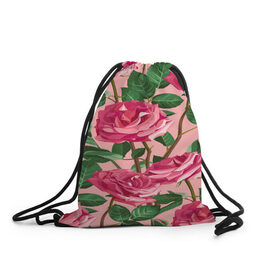 Рюкзак-мешок 3D с принтом Rose flower в Белгороде, 100% полиэстер | плотность ткани — 200 г/м2, размер — 35 х 45 см; лямки — толстые шнурки, застежка на шнуровке, без карманов и подкладки | 