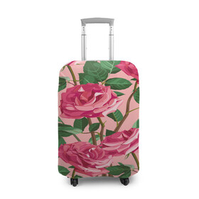Чехол для чемодана 3D с принтом Rose flower в Белгороде, 86% полиэфир, 14% спандекс | двустороннее нанесение принта, прорези для ручек и колес | 