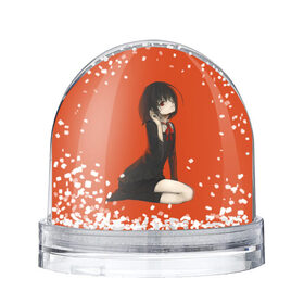 Снежный шар с принтом Mei в Белгороде, Пластик | Изображение внутри шара печатается на глянцевой фотобумаге с двух сторон | anime | another | mei misaki | аниме | иная